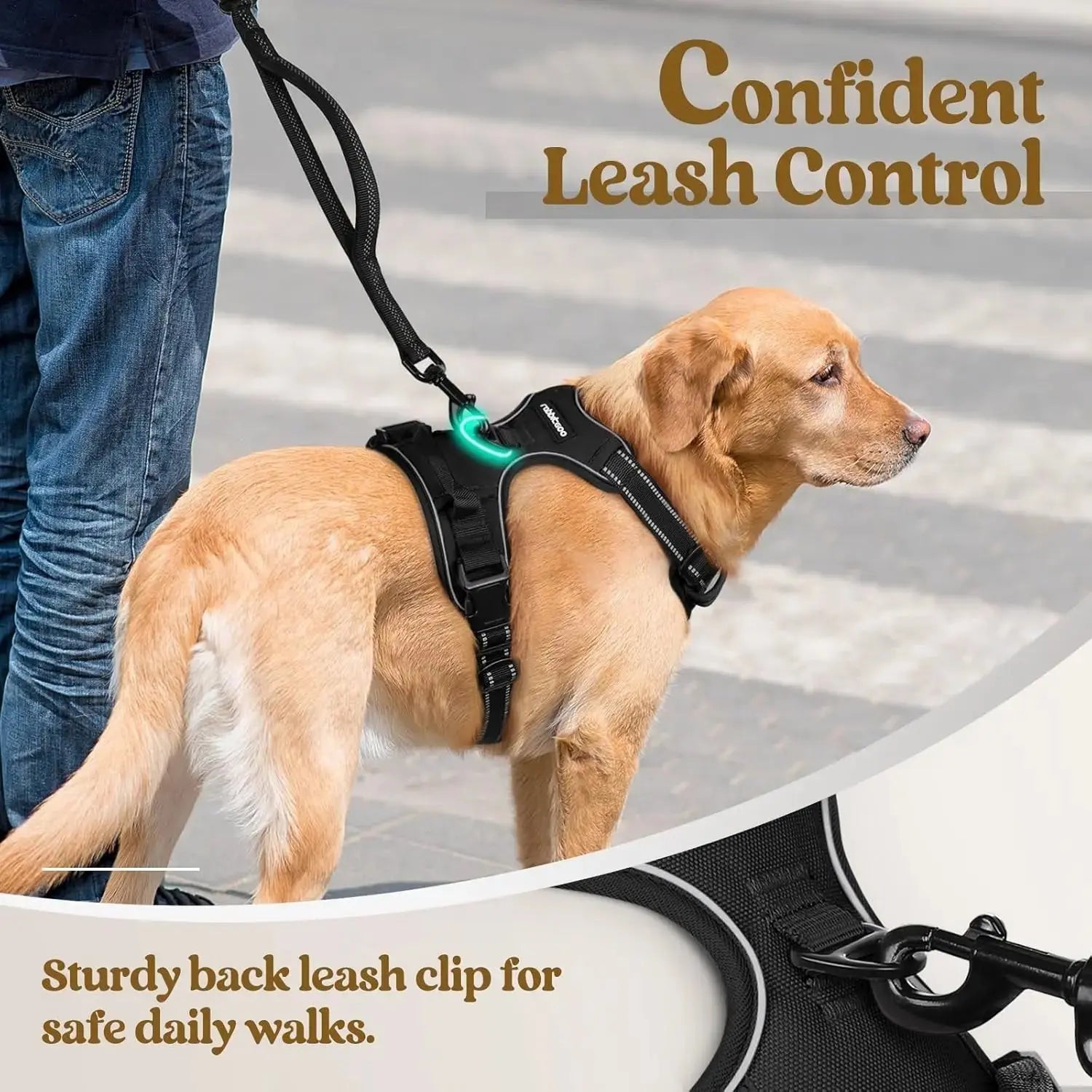 No Pull Dog Harness Reflective Adjustable Oxford Vest Dogs Control (All Sizes) Wags & Whiskers Pet Supply