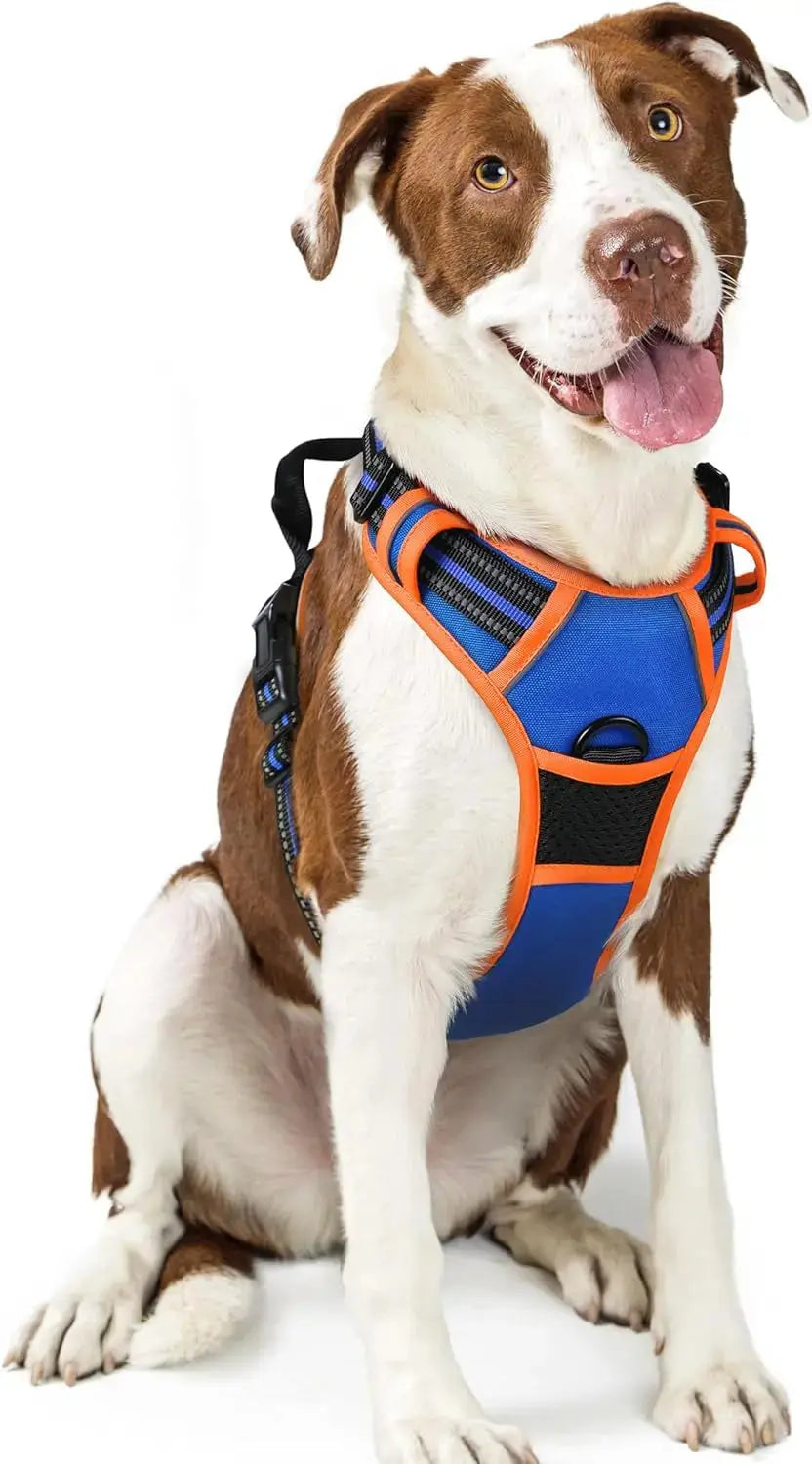 No Pull Dog Harness Reflective Adjustable Oxford Vest Dogs Control (All Sizes) Wags & Whiskers Pet Supply