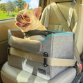 PETSFIT Small Dog Booster Car Seat with Safety Buckles & Tether, Foldable Wags & Whiskers Pet Supply