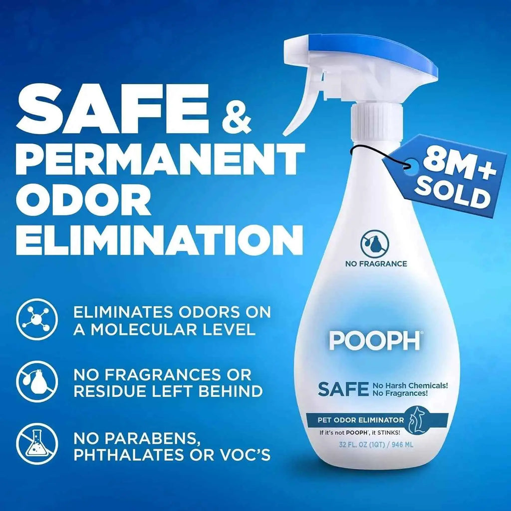 POOPH Pet Odor Eliminator Spray, 32 oz Fragrance-Free - FurrBaby Necessities