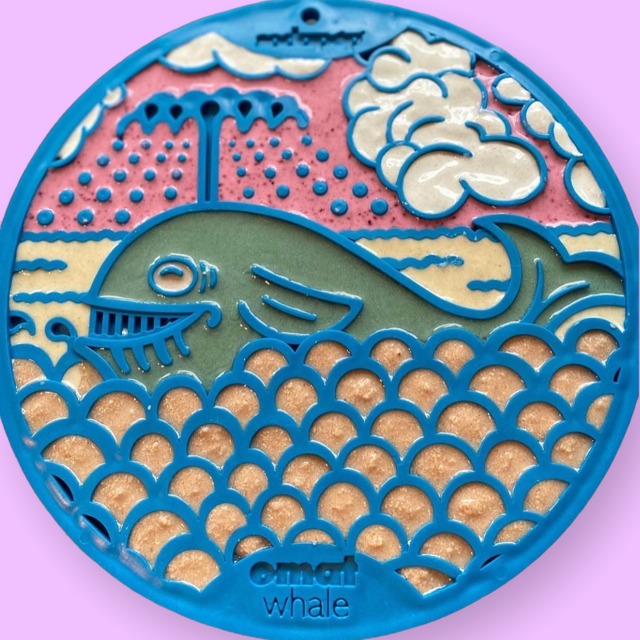 Whale eMat - Enrichment Lick Mat for Dogs and Cats - with Suction Cups | Whale Design | USA Made