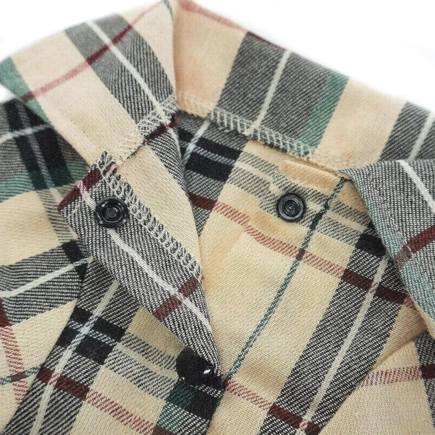 Plaid Dog Polo Shirt Soft Pet Outfit for Small & Medium Dogs and Cats Wags & Whiskers Pet Supply