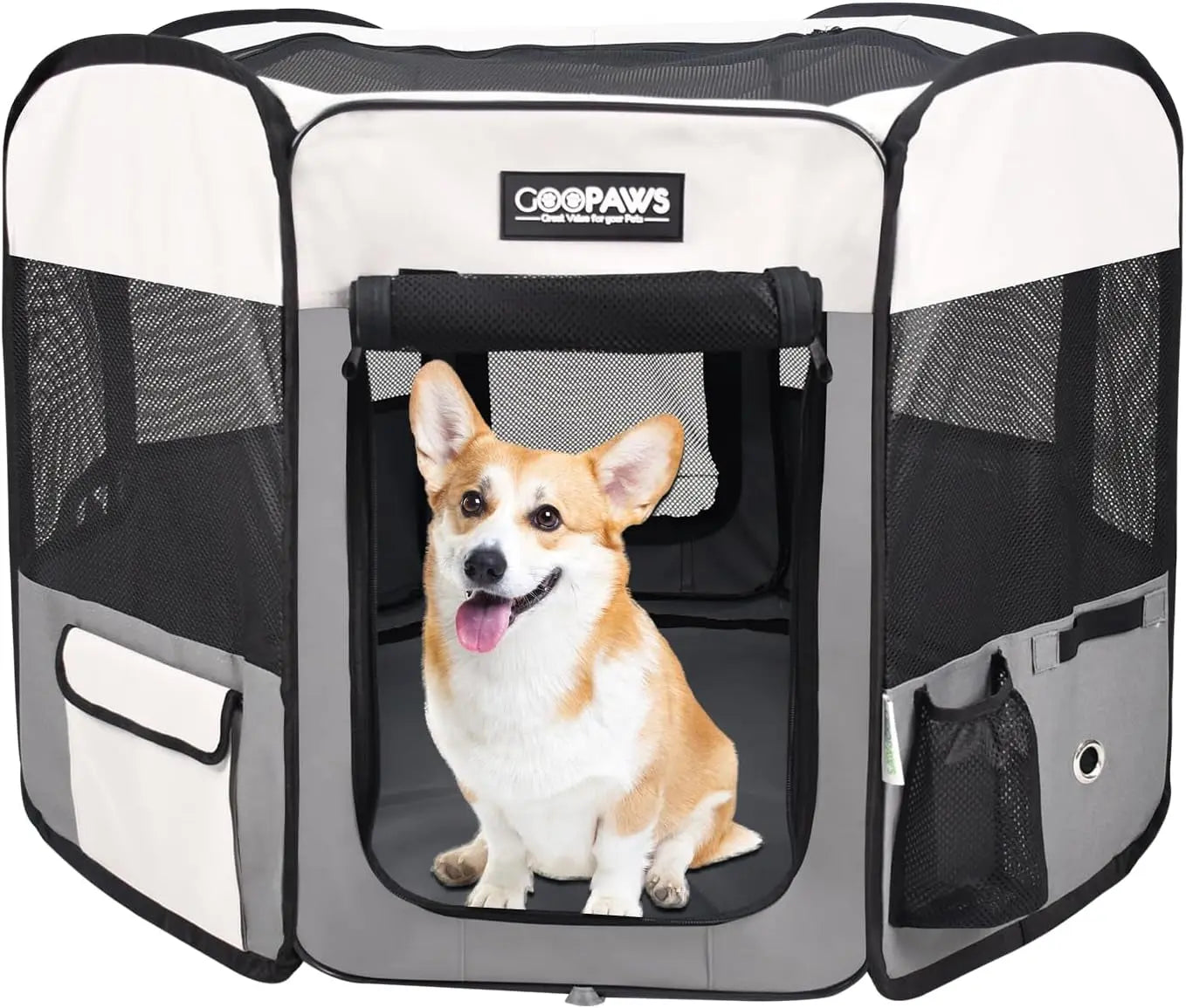 Pop Up Dog Playpen Portable Foldable Pet Exercise Pen Indoor Outdoor Puppy Travel Wags & Whiskers Pet Supply
