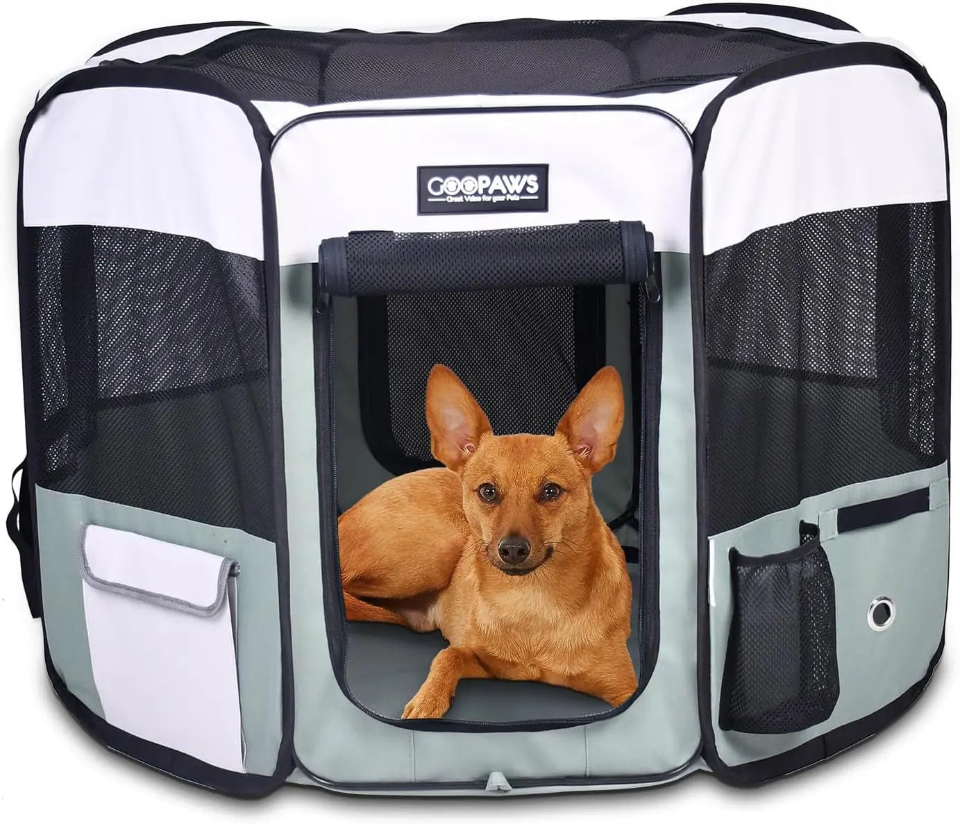 Pop Up Dog Playpen Portable Foldable Pet Exercise Pen Indoor Outdoor Puppy Travel Wags & Whiskers Pet Supply