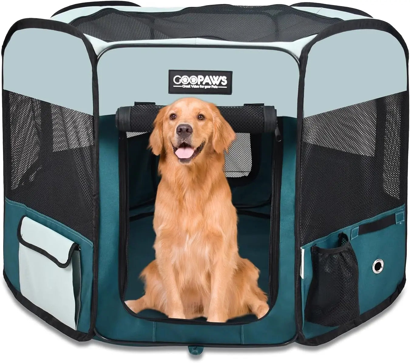 Pop Up Dog Playpen Portable Foldable Pet Exercise Pen Indoor Outdoor Puppy Travel Wags & Whiskers Pet Supply