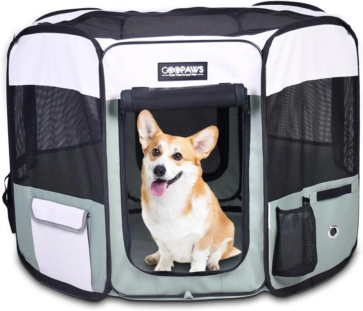 Pop Up Dog Playpen Portable Foldable Pet Exercise Pen Indoor Outdoor Puppy Travel Wags & Whiskers Pet Supply
