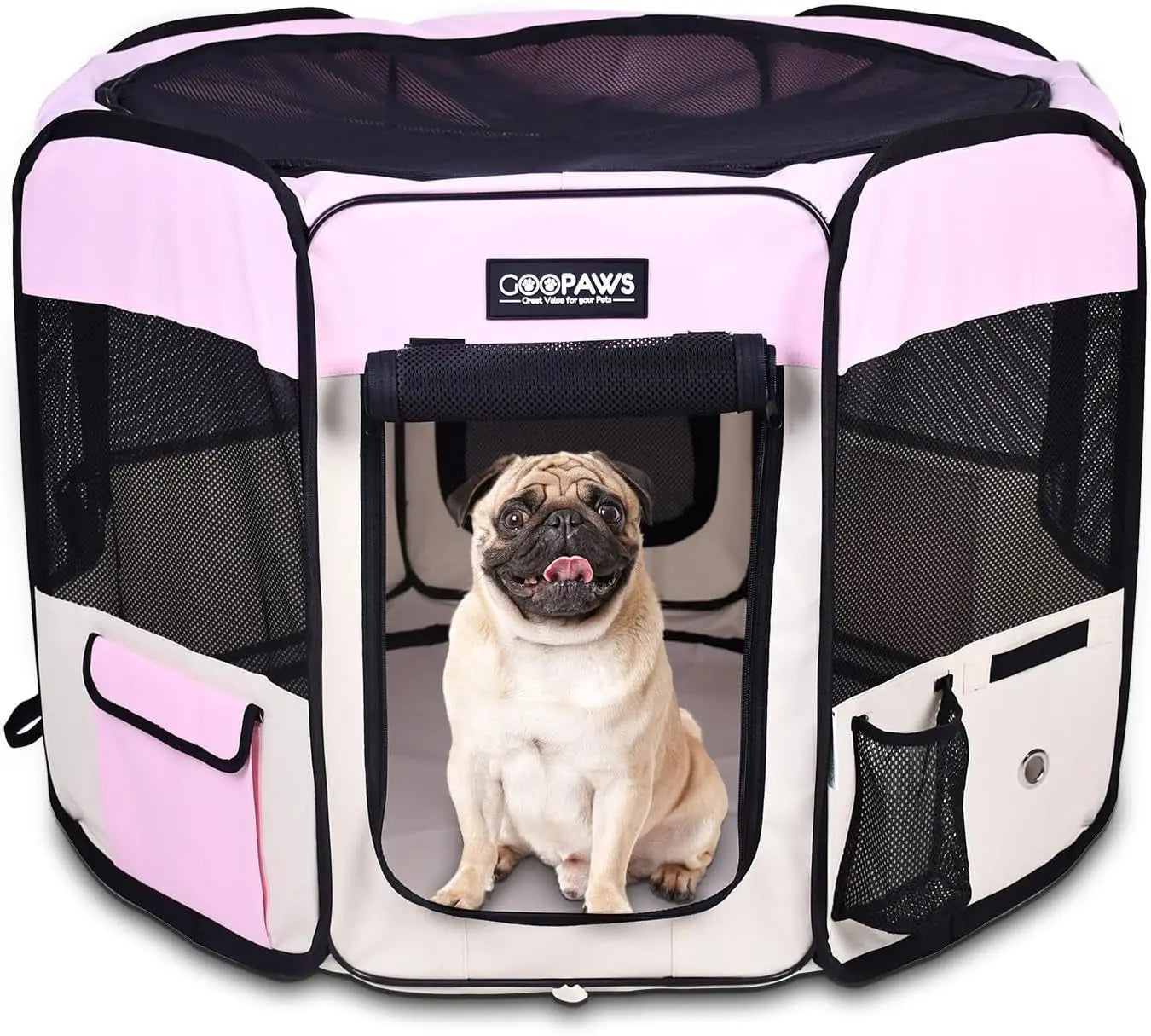 Pop Up Dog Playpen Portable Foldable Pet Exercise Pen Indoor Outdoor Puppy Travel Wags & Whiskers Pet Supply