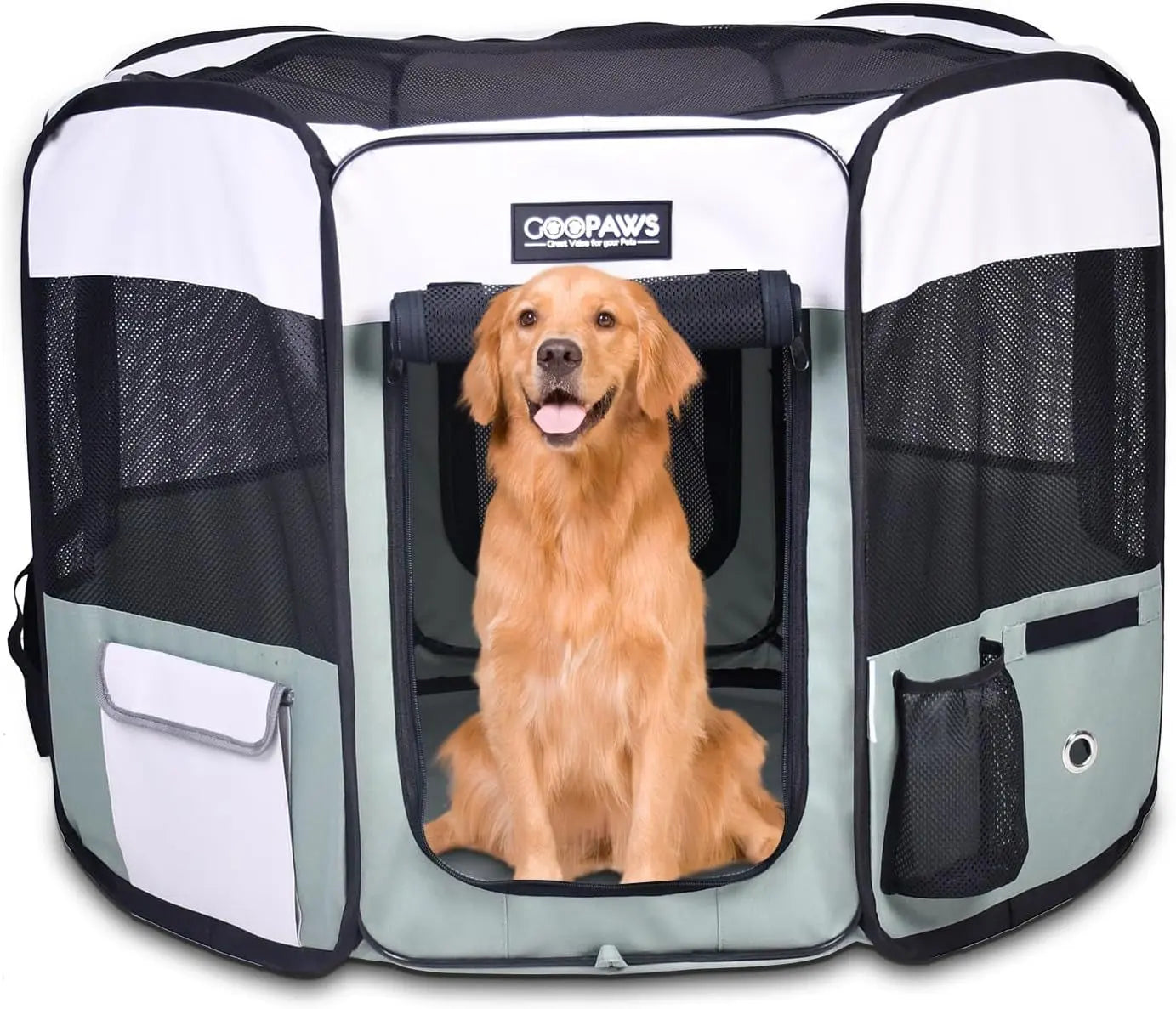 Pop Up Dog Playpen Portable Foldable Pet Exercise Pen Indoor Outdoor Puppy Travel Wags & Whiskers Pet Supply