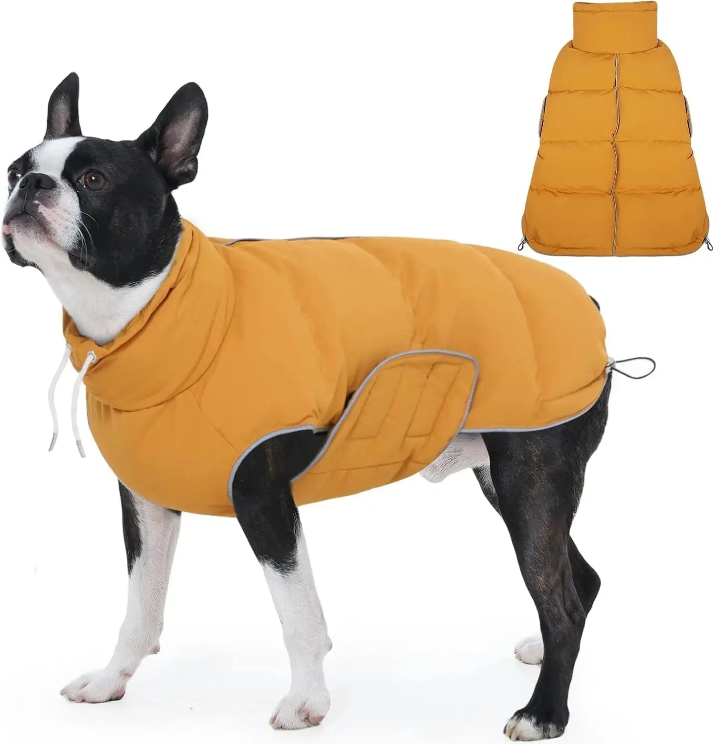 Puffer Waterproof Dog Jacket – Warm Winter Coat XS–3XL, Reflective & Adjustable Wags & Whiskers Pet Supply