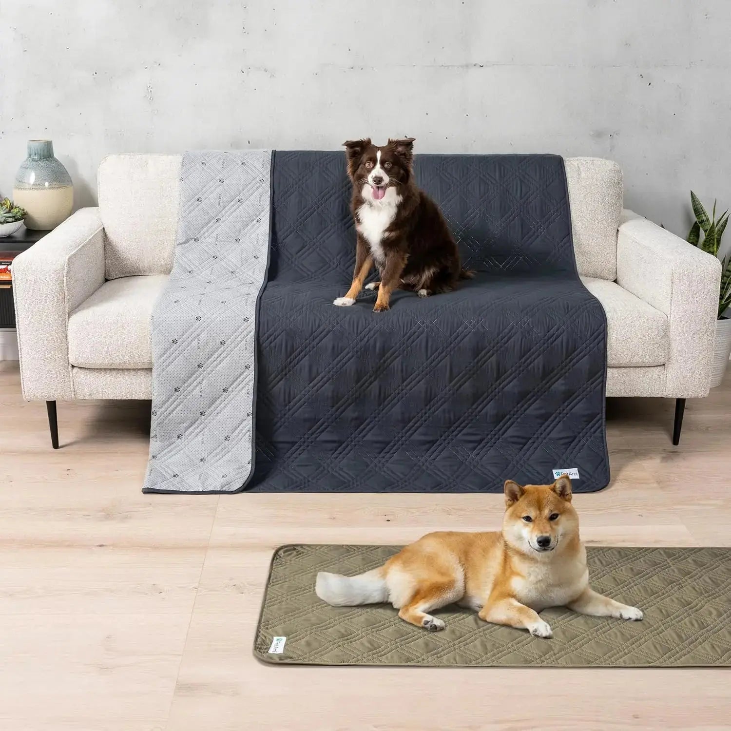 Waterproof Pet Couch Cover Reversible Furniture Protector for Dogs & Cats Wags & Whiskers Pet Supply