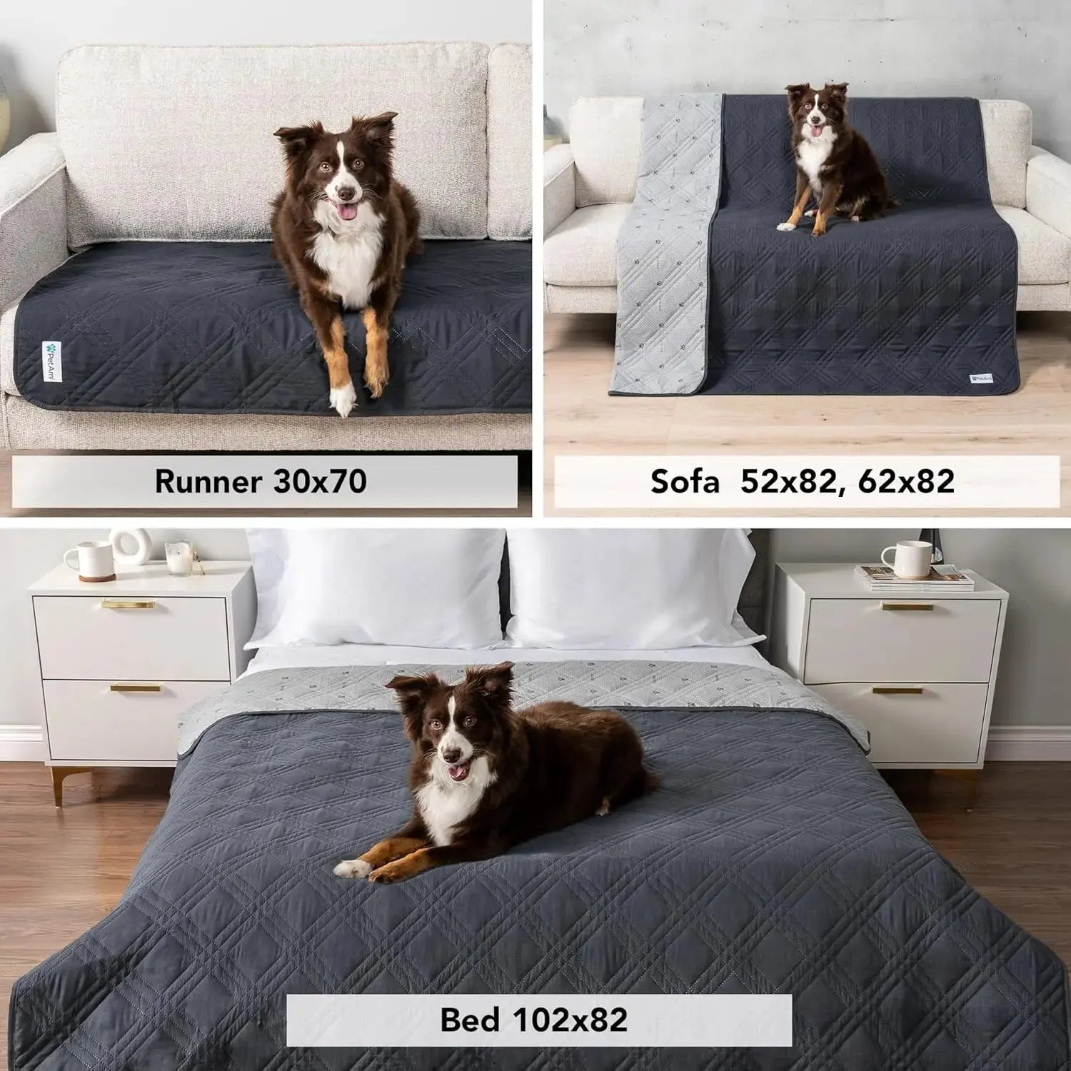 Waterproof Pet Couch Cover Reversible Furniture Protector for Dogs & Cats Wags & Whiskers Pet Supply