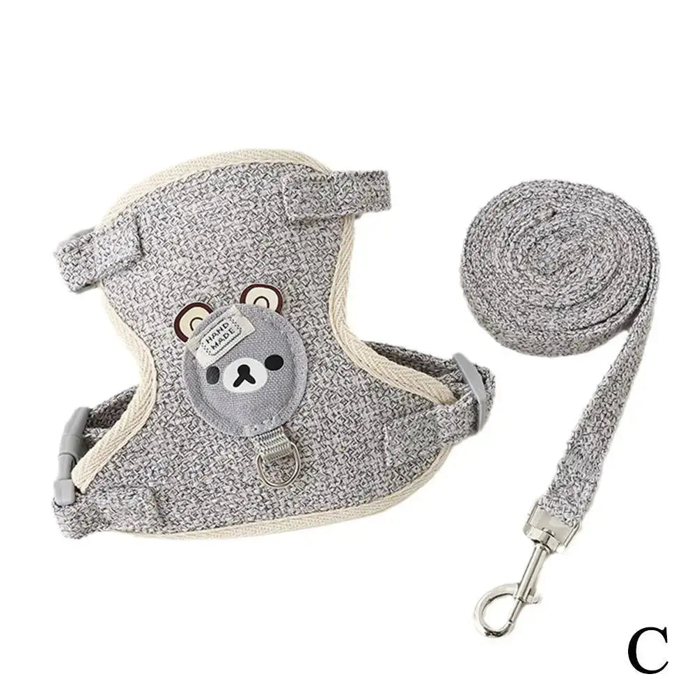 Cute Bear Vest Style Pet Leash for Small Pets WTN Essentials