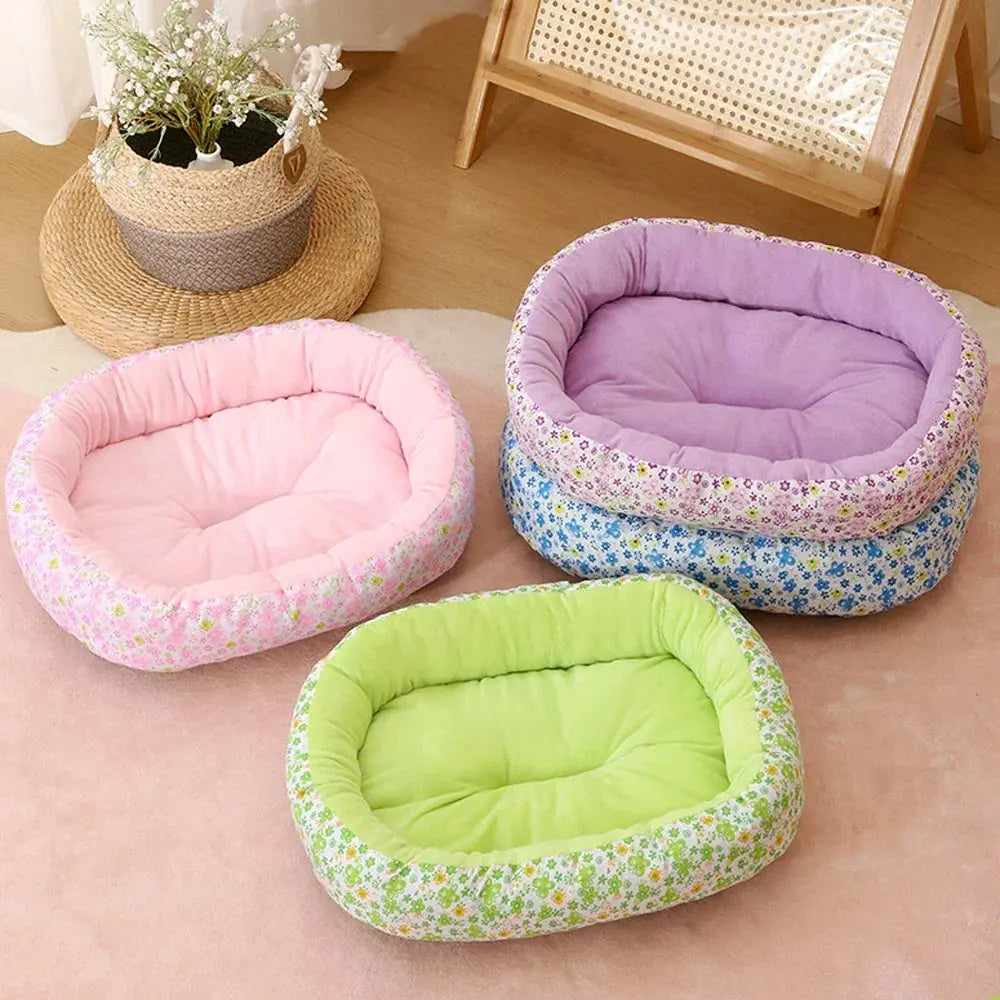 Cute Medium Dog Bed House Summer Soft Small Dog Sofa Bed Comfortable Elastic Large Cat Bed Kennel Accessories
