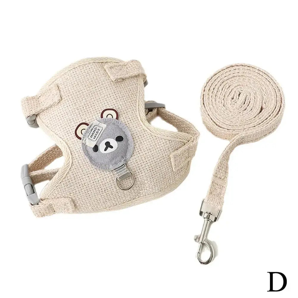 Cute Bear Vest Style Pet Leash for Small Pets WTN Essentials