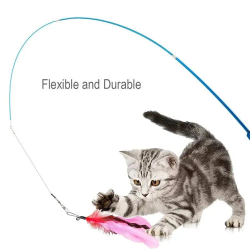 11PCS Retractable Cat Feather Toys Set WTN Essentials