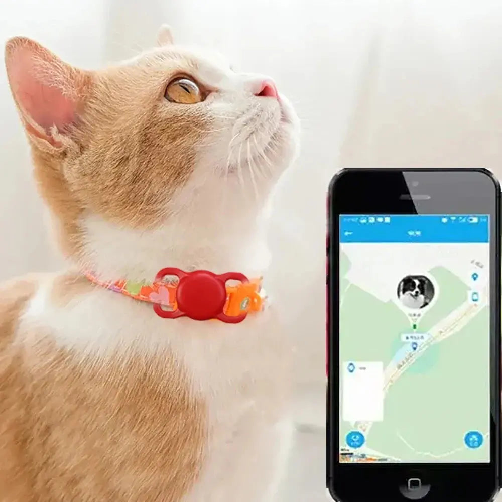 Airtag Pet Lose Proof Silicone Protective Case Dog and Cat Lose Proof GPS Luminous Apple AirTag Case Collar Tracker Protector