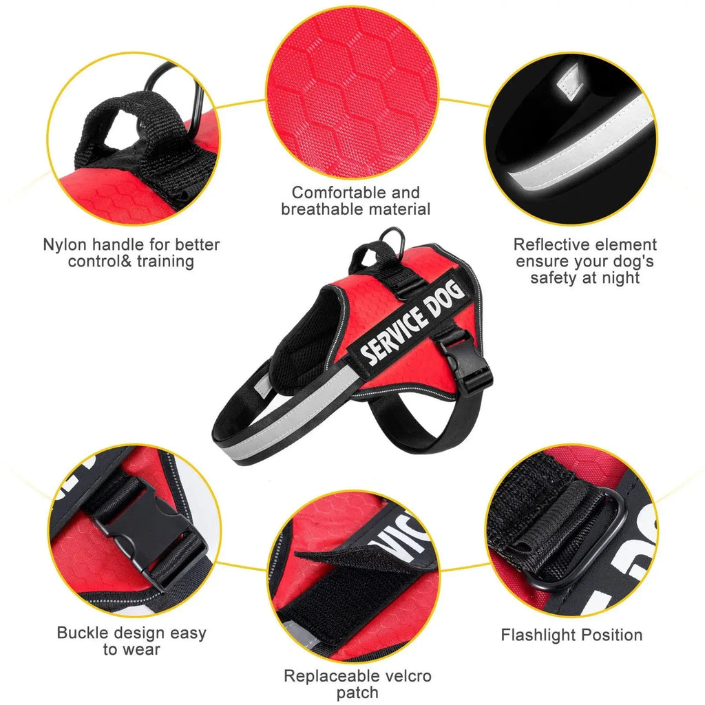 Chest Strap Dog Vest Harness for Medium and Large Dogs, Border Collie, Golden Retriever, Explosion-Proof Dog Harness - FurrBaby Necessities