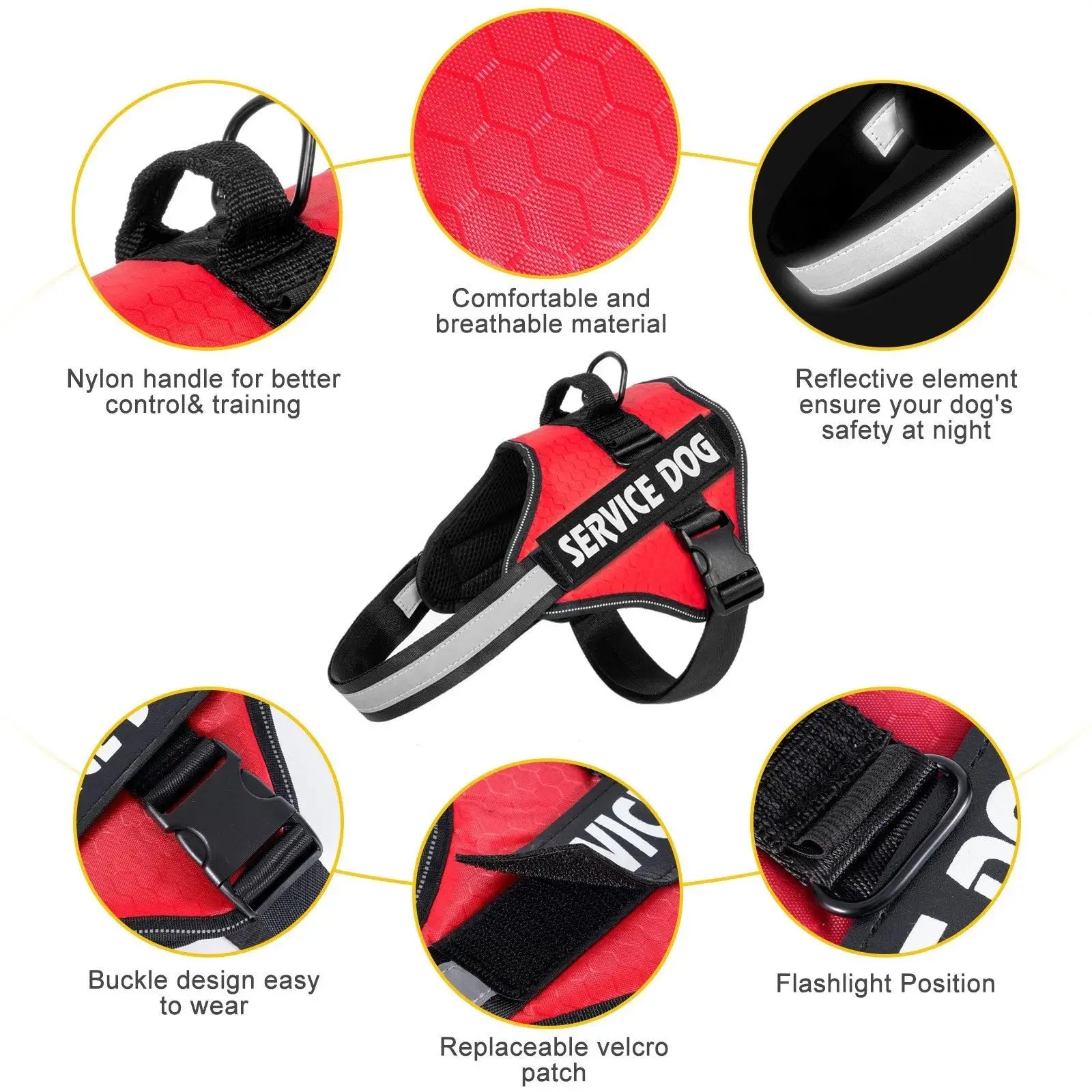 Chest Strap Dog Vest Harness for Medium and Large Dogs, Border Collie, Golden Retriever, Explosion-Proof Dog Harness - FurrBaby Necessities