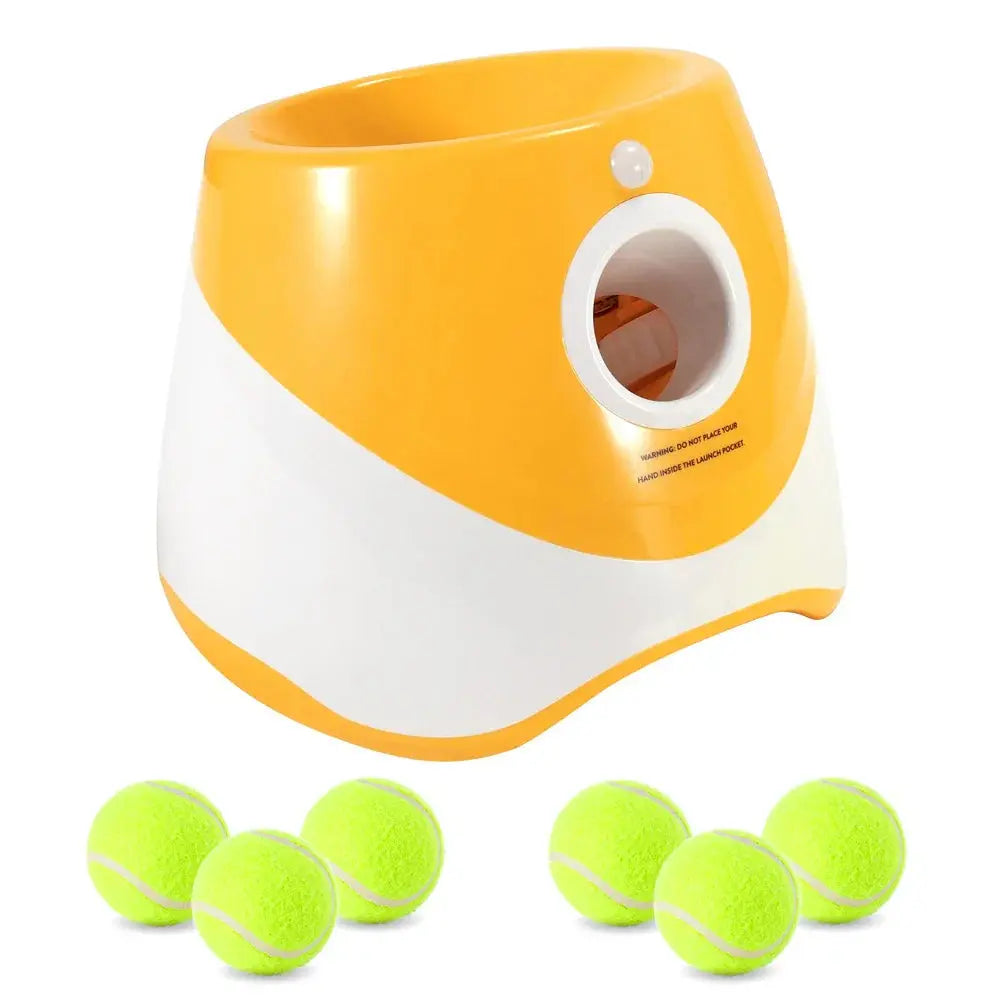 Automatic Dog Tennis Ball Launcher – Rechargeable Interactive Ball Throwing Machine for Small & Medium Dogs WTN Essentials