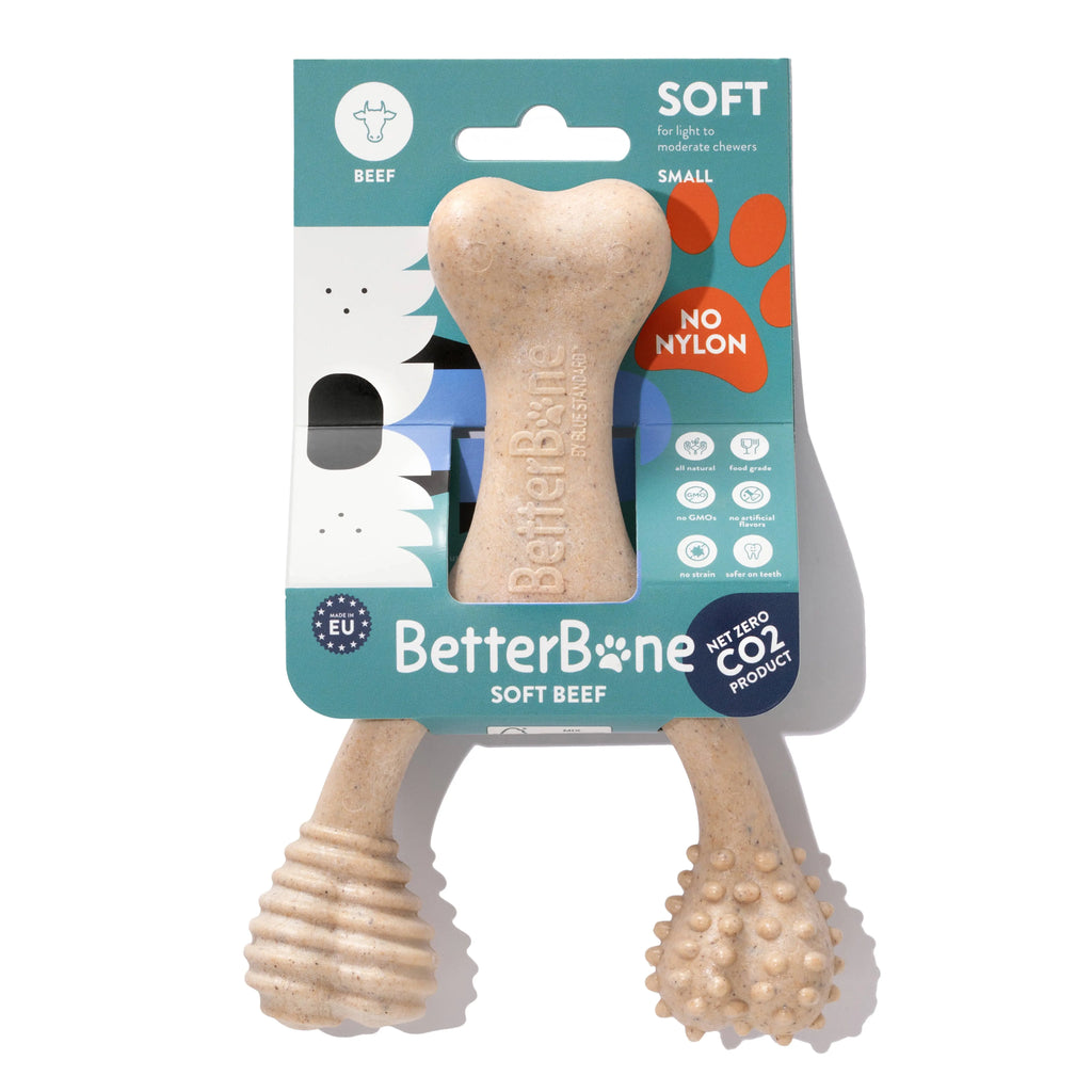BetterBone SOFT Durability CHEW TOY: Natural Plant-Based Ingredients, Perfect for Teething Puppies, Senior Dogs & Gentle Chewers BetterBone All Natural Eco-Friendly Dog Chews & Bones