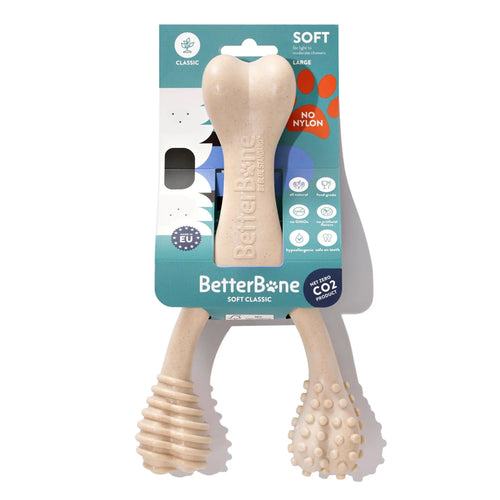 BetterBone SOFT Durability CHEW TOY: Natural Plant-Based Ingredients, Perfect for Teething Puppies, Senior Dogs & Gentle Chewers BetterBone All Natural Eco-Friendly Dog Chews & Bones
