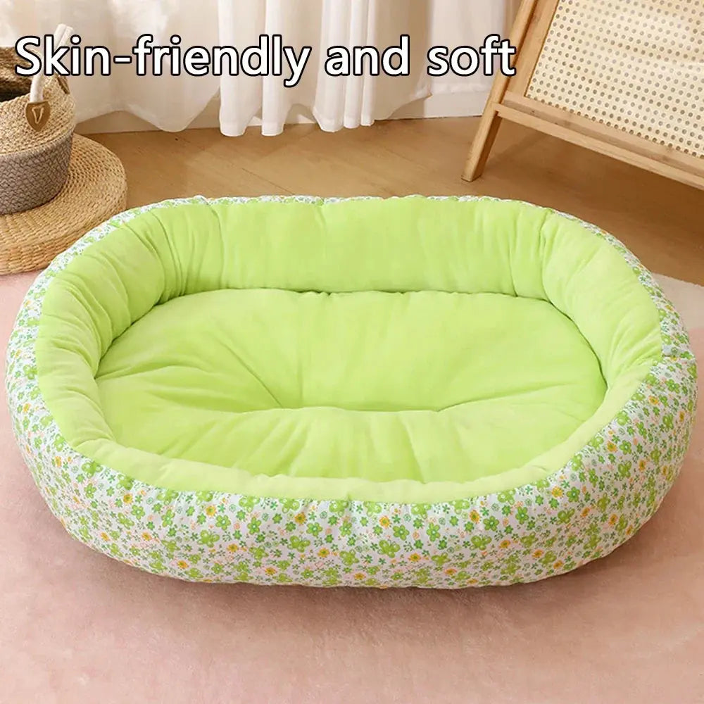 Cute Medium Dog Bed House Summer Soft Small Dog Sofa Bed Comfortable Elastic Large Cat Bed Kennel Accessories