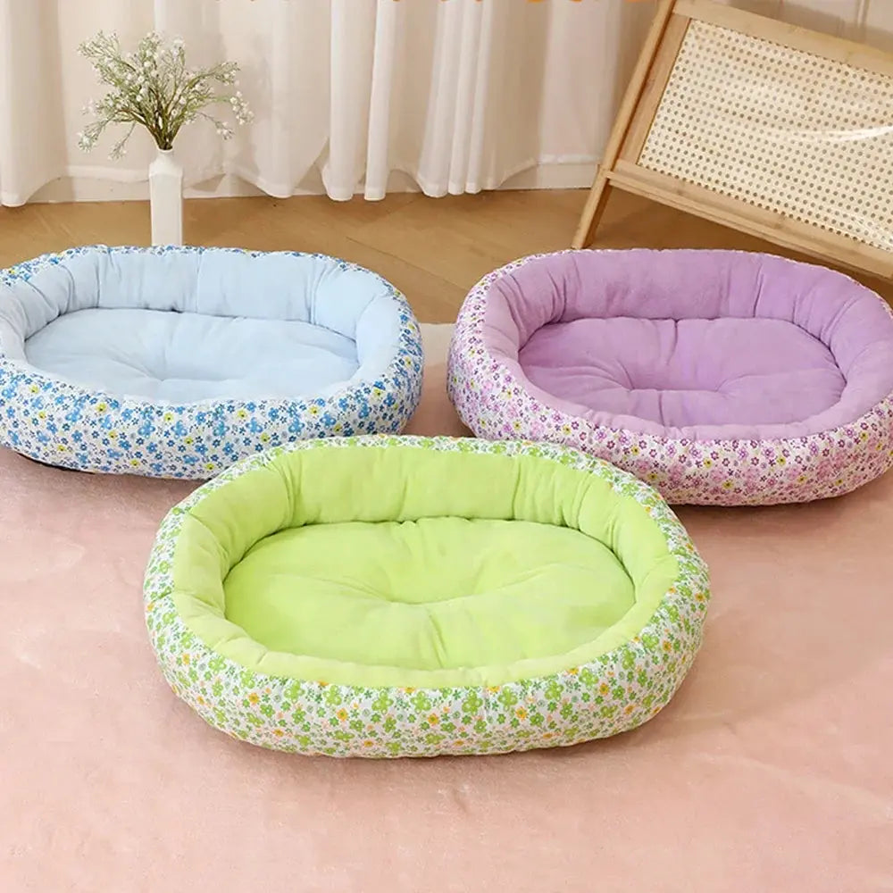 Cute Medium Dog Bed House Summer Soft Small Dog Sofa Bed Comfortable Elastic Large Cat Bed Kennel Accessories