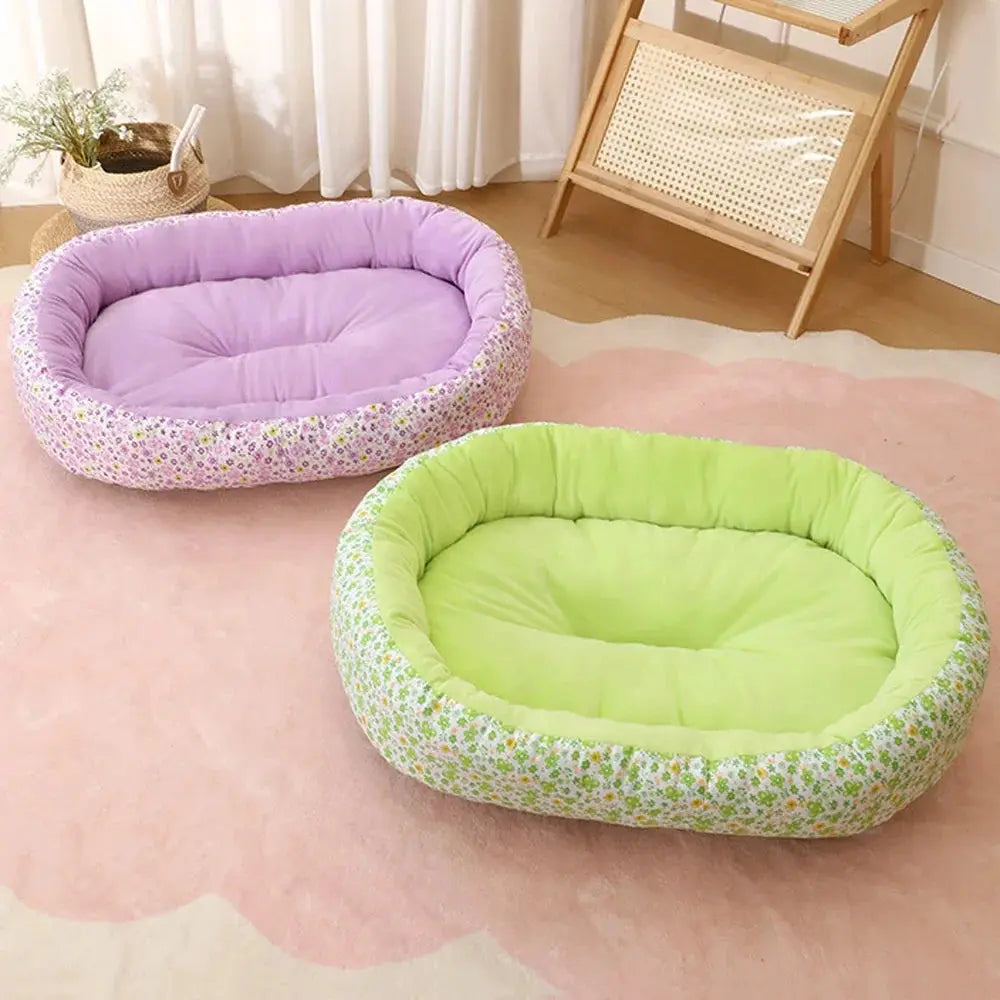 Cute Medium Dog Bed House Summer Soft Small Dog Sofa Bed Comfortable Elastic Large Cat Bed Kennel Accessories