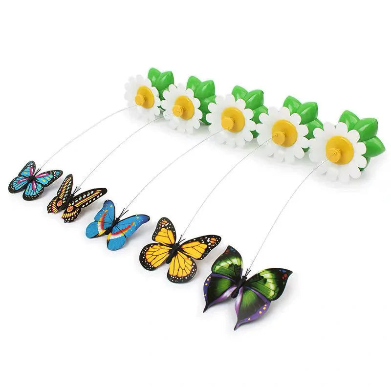 Electric Flying Bird Teasing Stick Automatically Spins Around, Hummingbird Cat Self-Play Toy Pet Zen