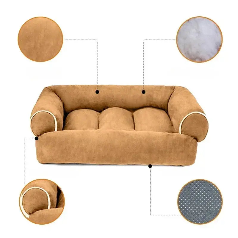 S/M/L/XL Pet Dog Bed Sofa Deep Sleep Dog House Square Thickened Warm Cat Mat Small Kennel Pet Product Breathable Blanket Winter
