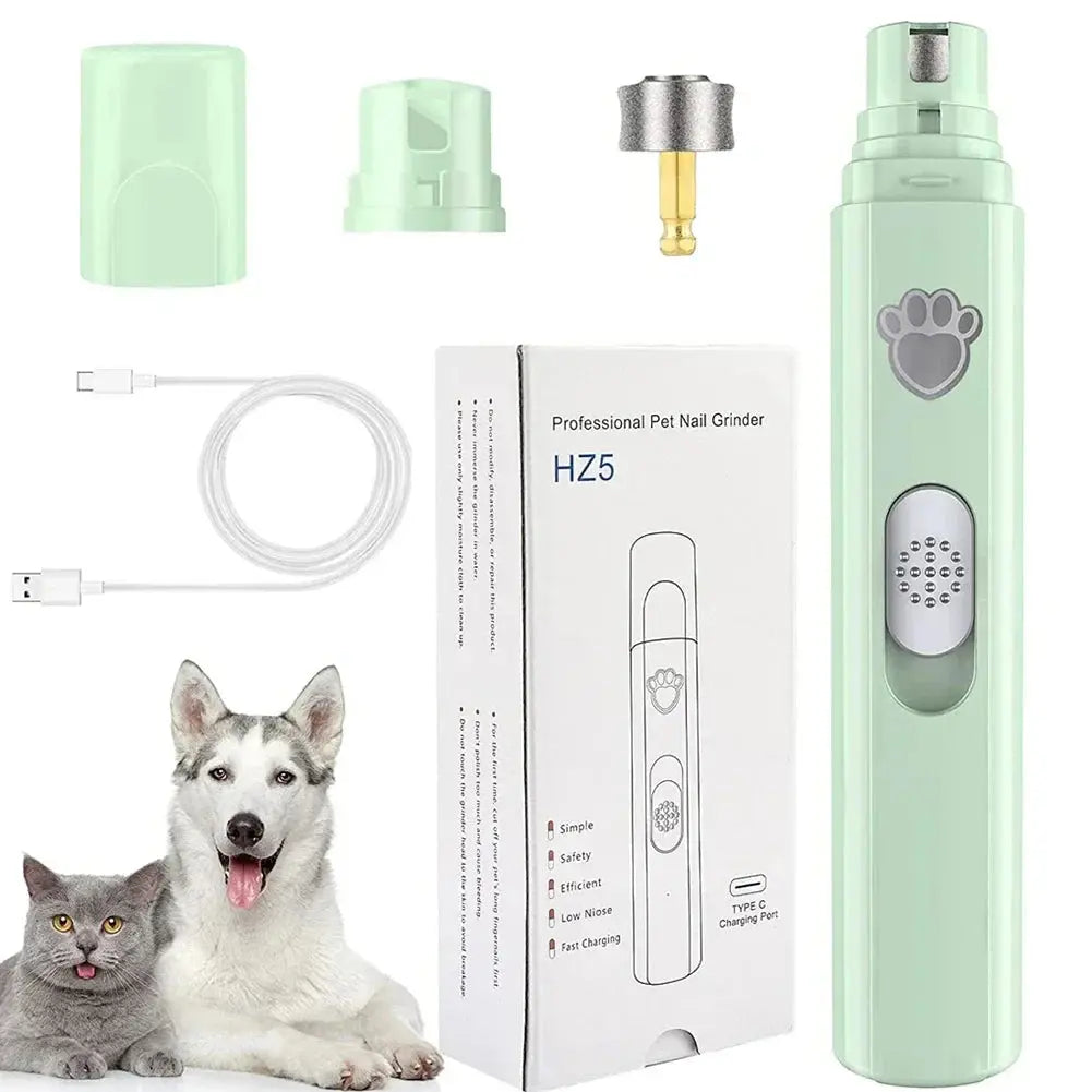 Electric Dog Nail Grinder – USB Rechargeable Pet Nail Clipper & Painless Trimmer for Small and Large Pets WTN Essentials