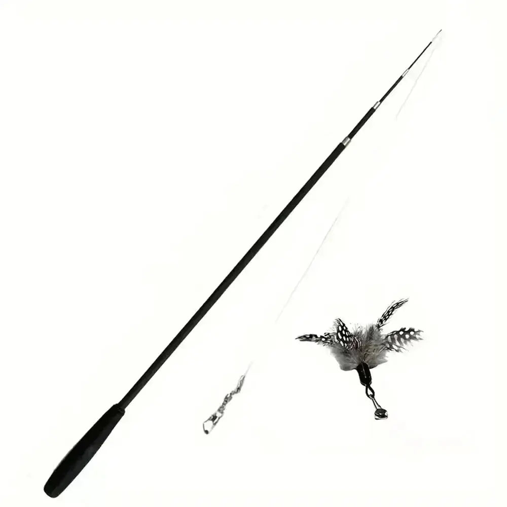 Interactive Long Extendable Pole Cat Toy with Artificial Feathers Pet Supplies for Cats Pet Toy by Pet Zen