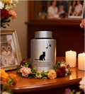 Stainless Steel Pet Memorial Urn for Cats & Small Dogs with Secure Lid Keepsake Wags & Whiskers Pet Supply