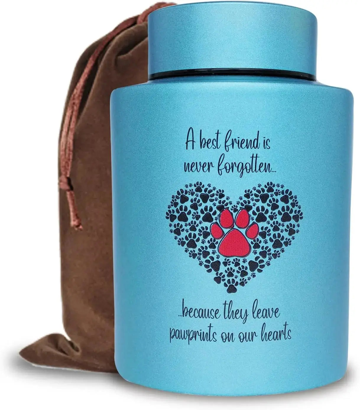 Stainless Steel Pet Memorial Urn for Cats & Small Dogs with Secure Lid Keepsake Wags & Whiskers Pet Supply