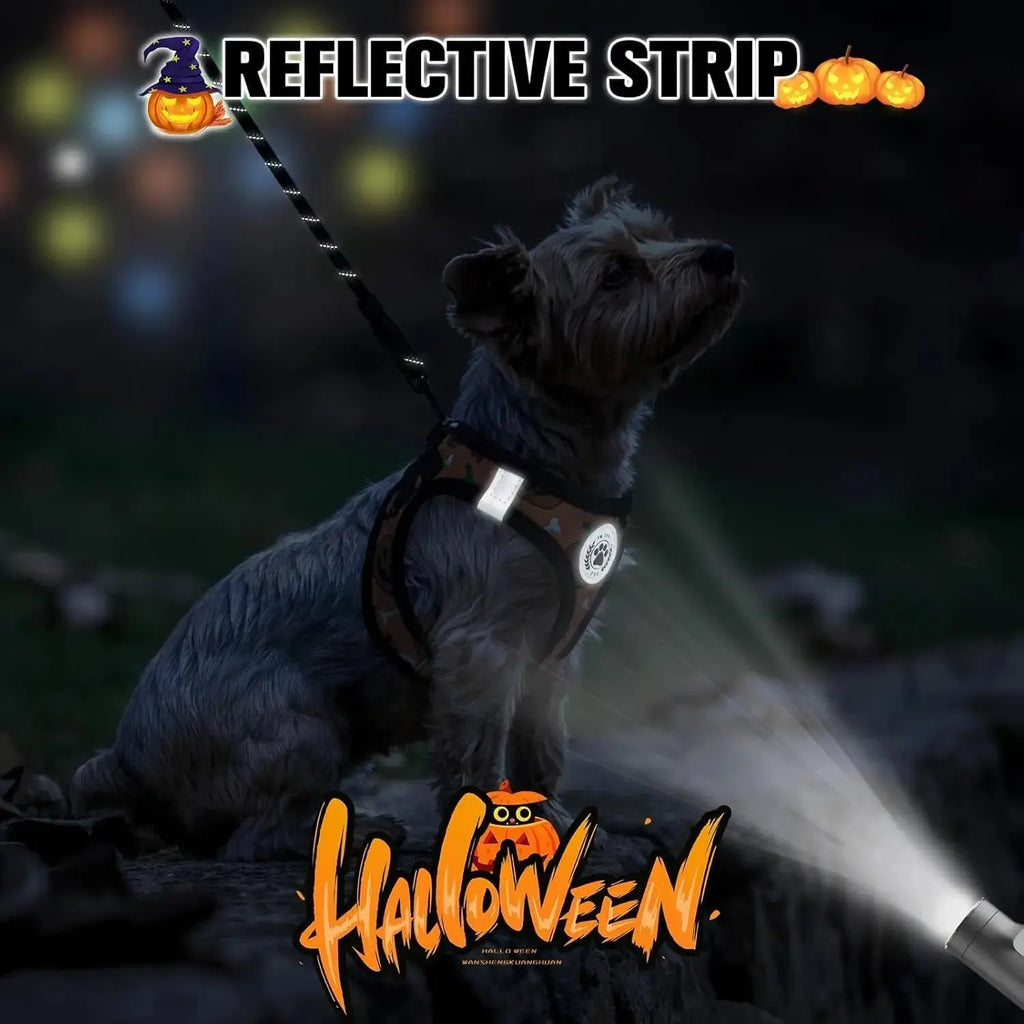Step-In Dog Harness & Leash Set in Various Patterns – Reflective No Pull (XS- XL) Wags & Whiskers Pet Supply
