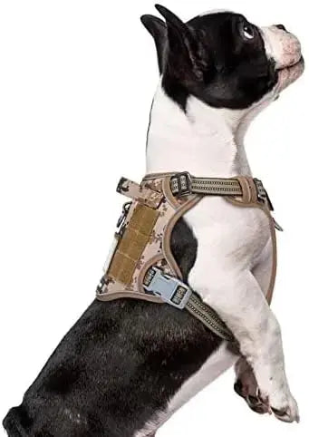 Tactical No-Pull Dog Harness with Handle, Reflective Adjustable Training Vest Wags & Whiskers Pet Supply