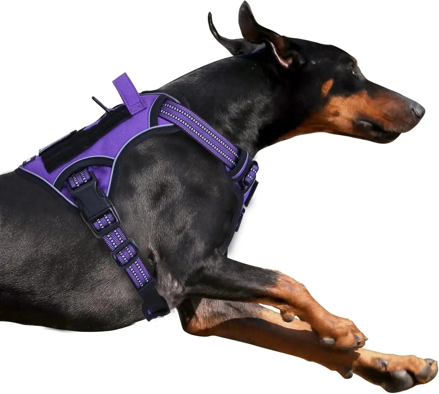 Tactical No-Pull Dog Harness with Handle, Reflective Adjustable Training Vest Wags & Whiskers Pet Supply