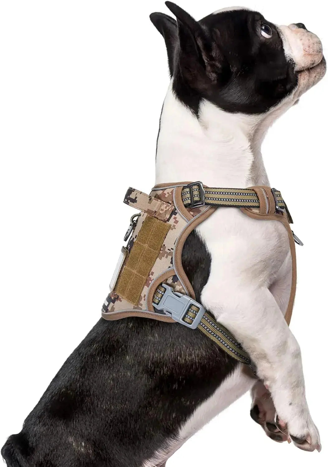 Tactical No-Pull Dog Harness with Handle, Reflective Adjustable Training Vest Wags & Whiskers Pet Supply