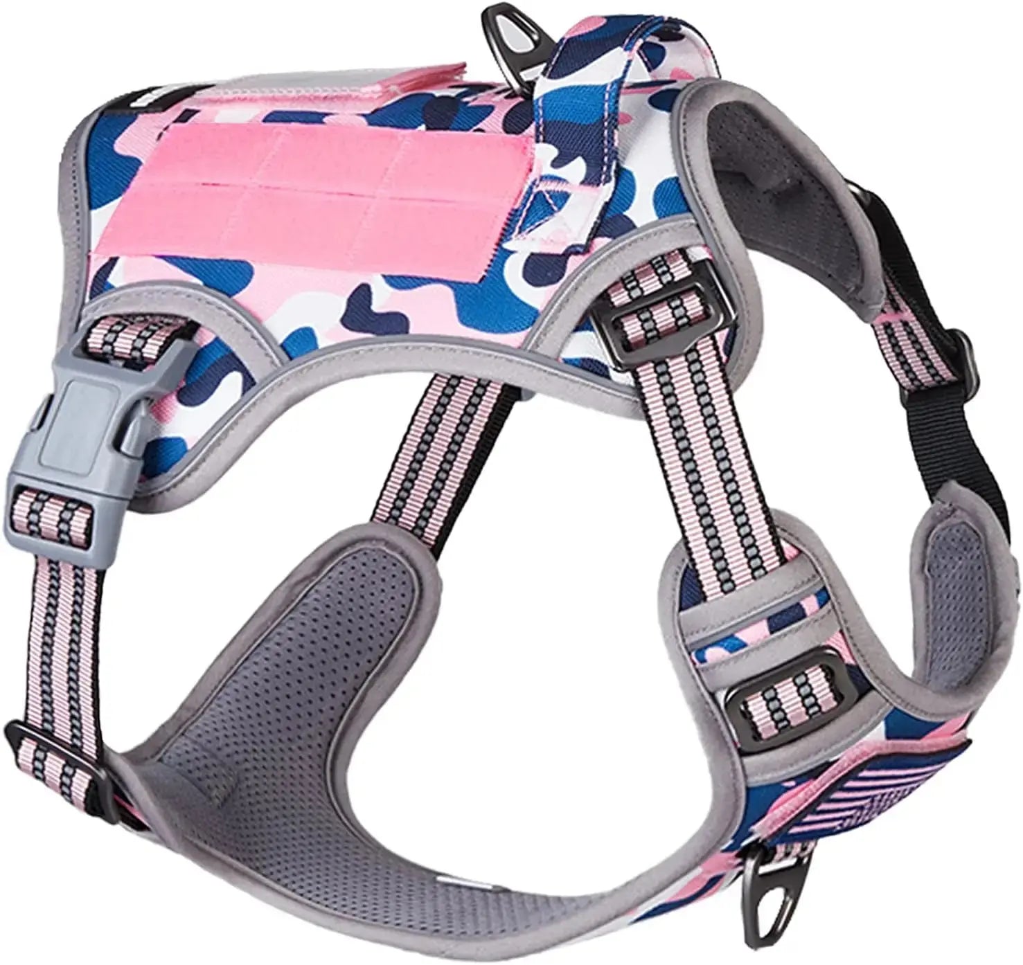 Tactical No-Pull Dog Harness with Handle, Reflective Adjustable Training Vest Wags & Whiskers Pet Supply