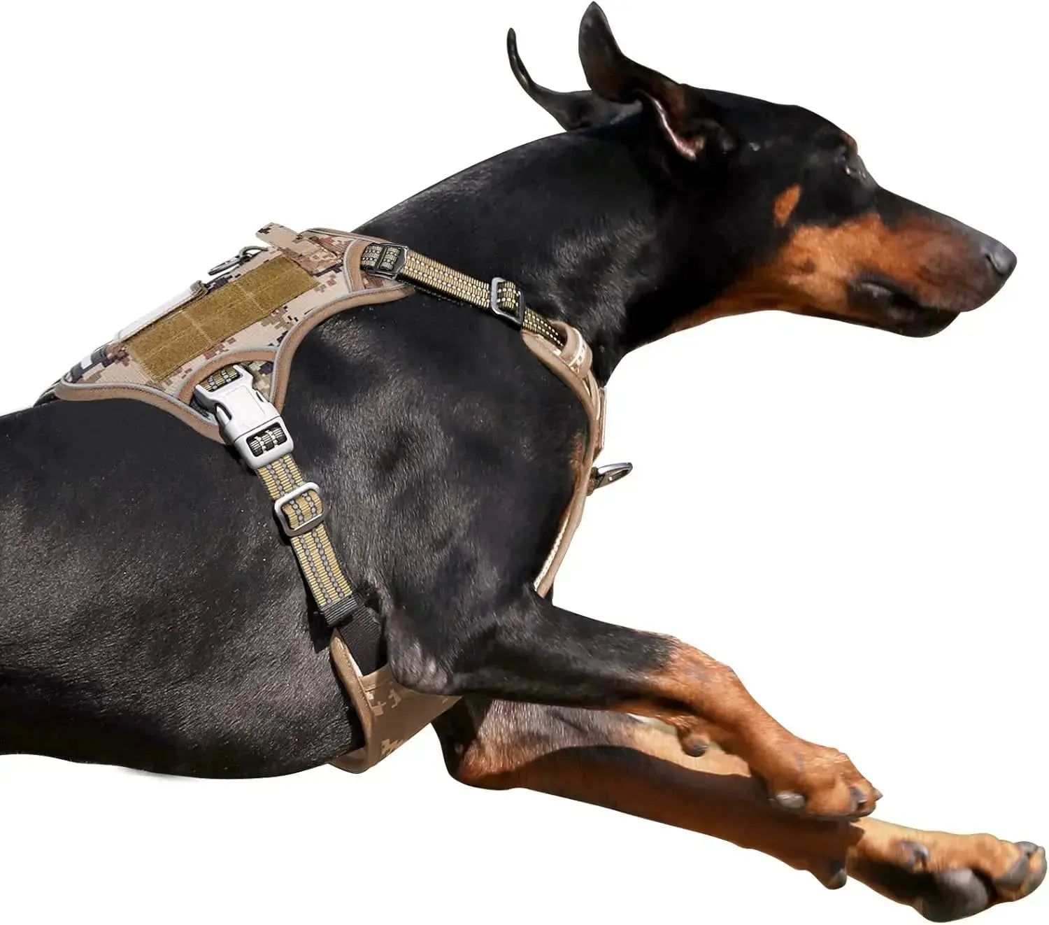 Tactical No-Pull Dog Harness with Handle, Reflective Adjustable Training Vest Wags & Whiskers Pet Supply
