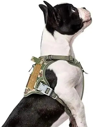 Tactical No-Pull Dog Harness with Handle, Reflective Adjustable Training Vest Wags & Whiskers Pet Supply
