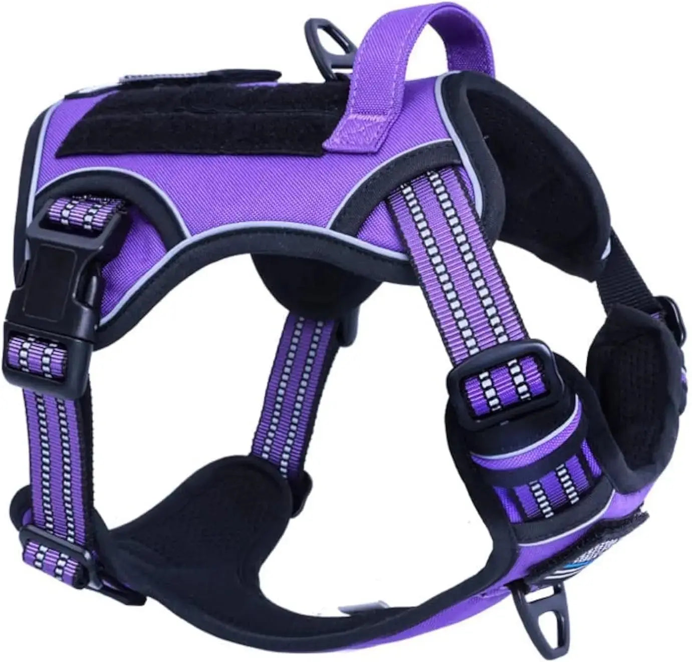 Tactical No-Pull Dog Harness with Handle, Reflective Adjustable Training Vest Wags & Whiskers Pet Supply