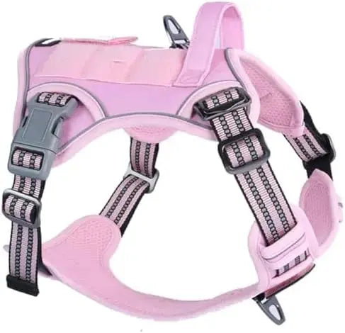 Tactical No-Pull Dog Harness with Handle, Reflective Adjustable Training Vest Wags & Whiskers Pet Supply