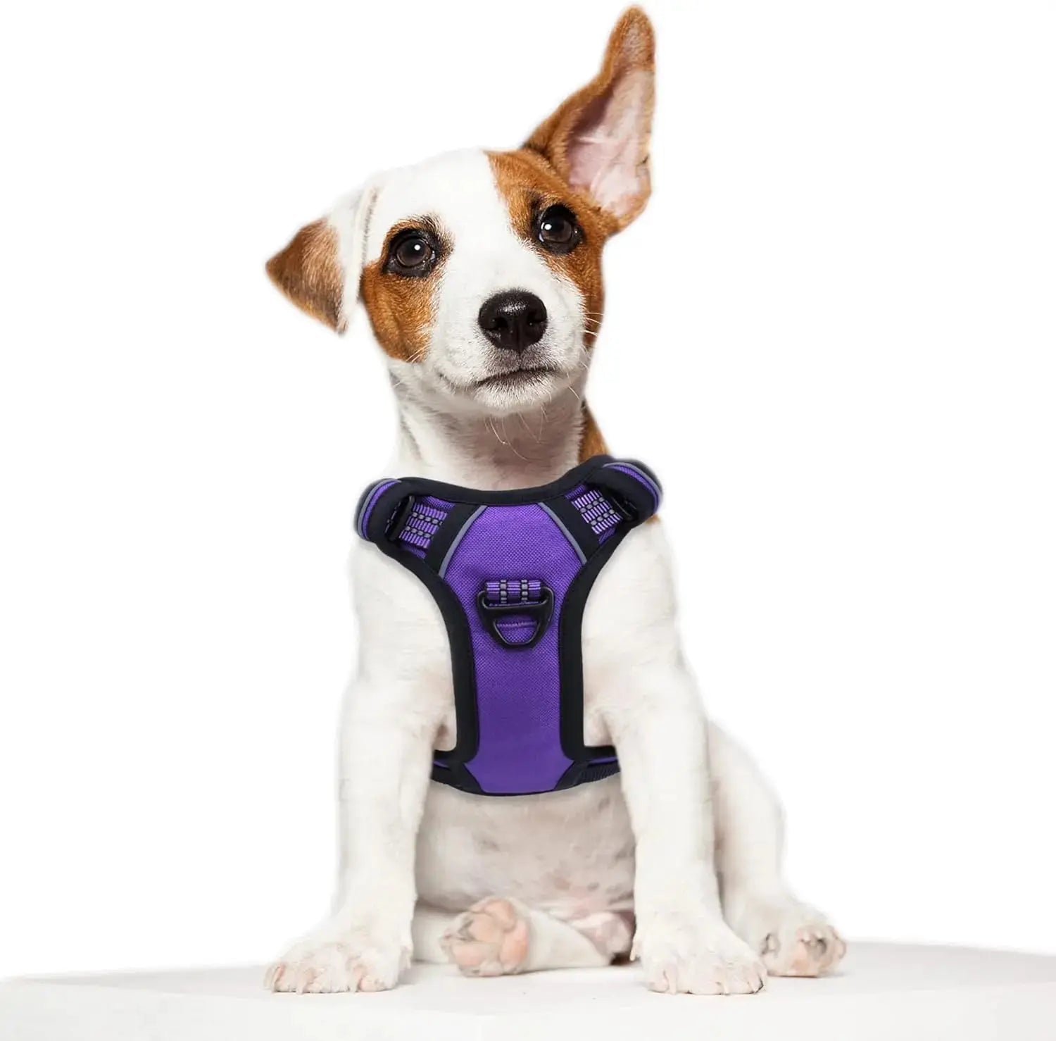 Tactical No-Pull Dog Harness with Handle, Reflective Adjustable Training Vest Wags & Whiskers Pet Supply