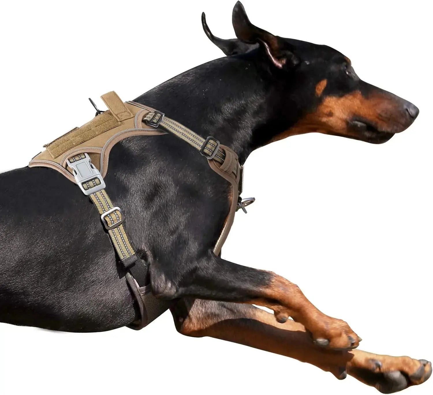 Tactical No-Pull Dog Harness with Handle, Reflective Adjustable Training Vest Wags & Whiskers Pet Supply