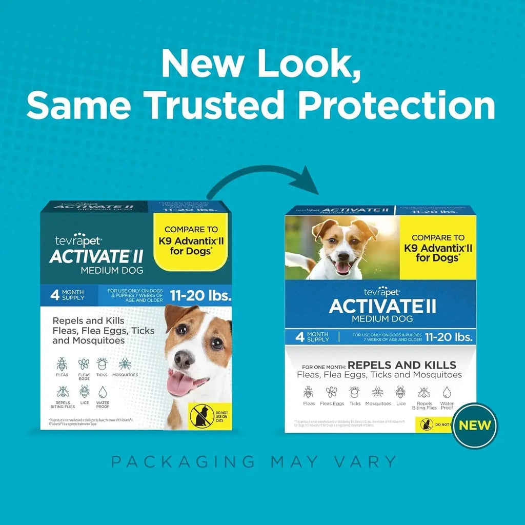 TevraPet Activate II Flea & Tick for Dogs 11–20 lbs – 4 Month Supply Wags & Whiskers Pet Supply