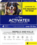 TevraPet Activate II Flea & Tick for Dogs 55+ lbs – 4 Month Supply Wags & Whiskers Pet Supply