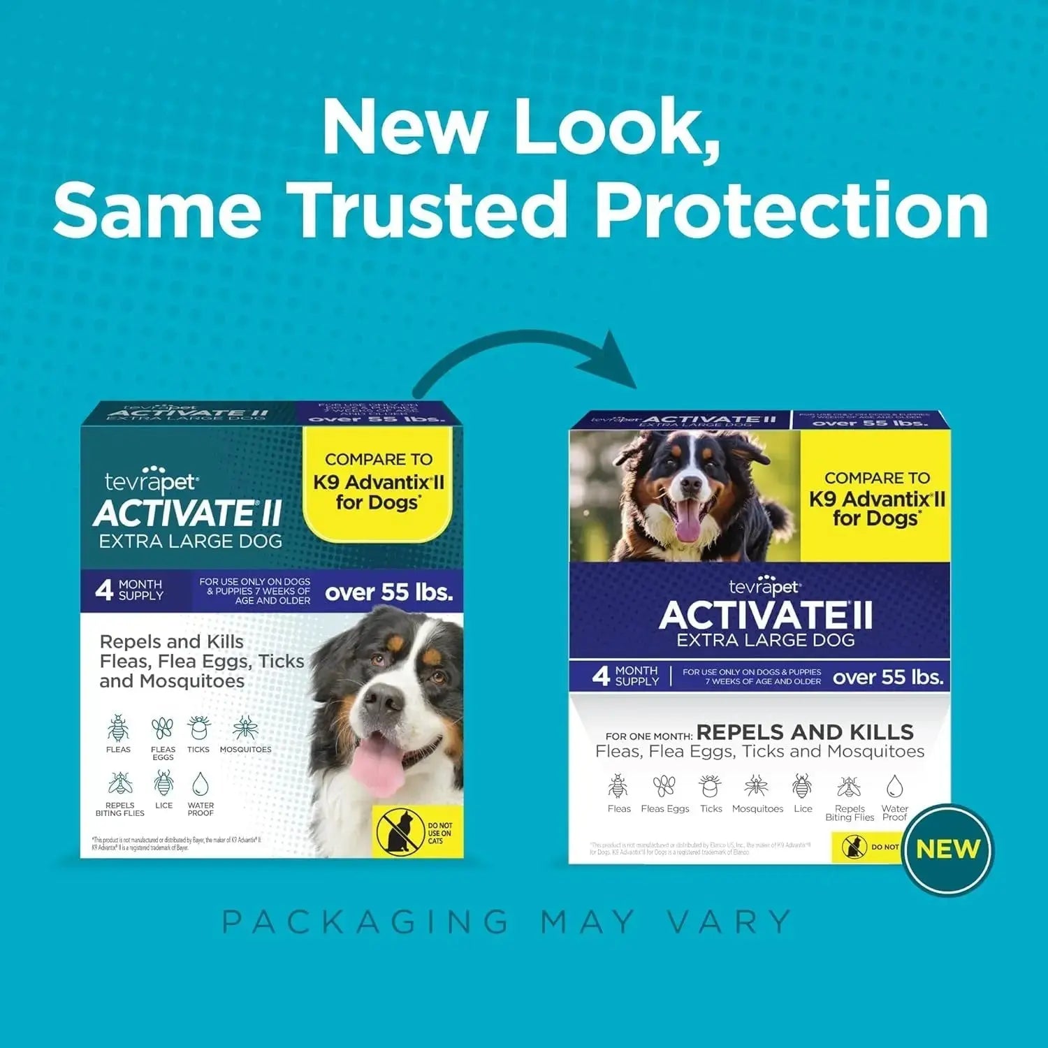 TevraPet Activate II Flea & Tick for Dogs 55+ lbs – 4 Month Supply Wags & Whiskers Pet Supply