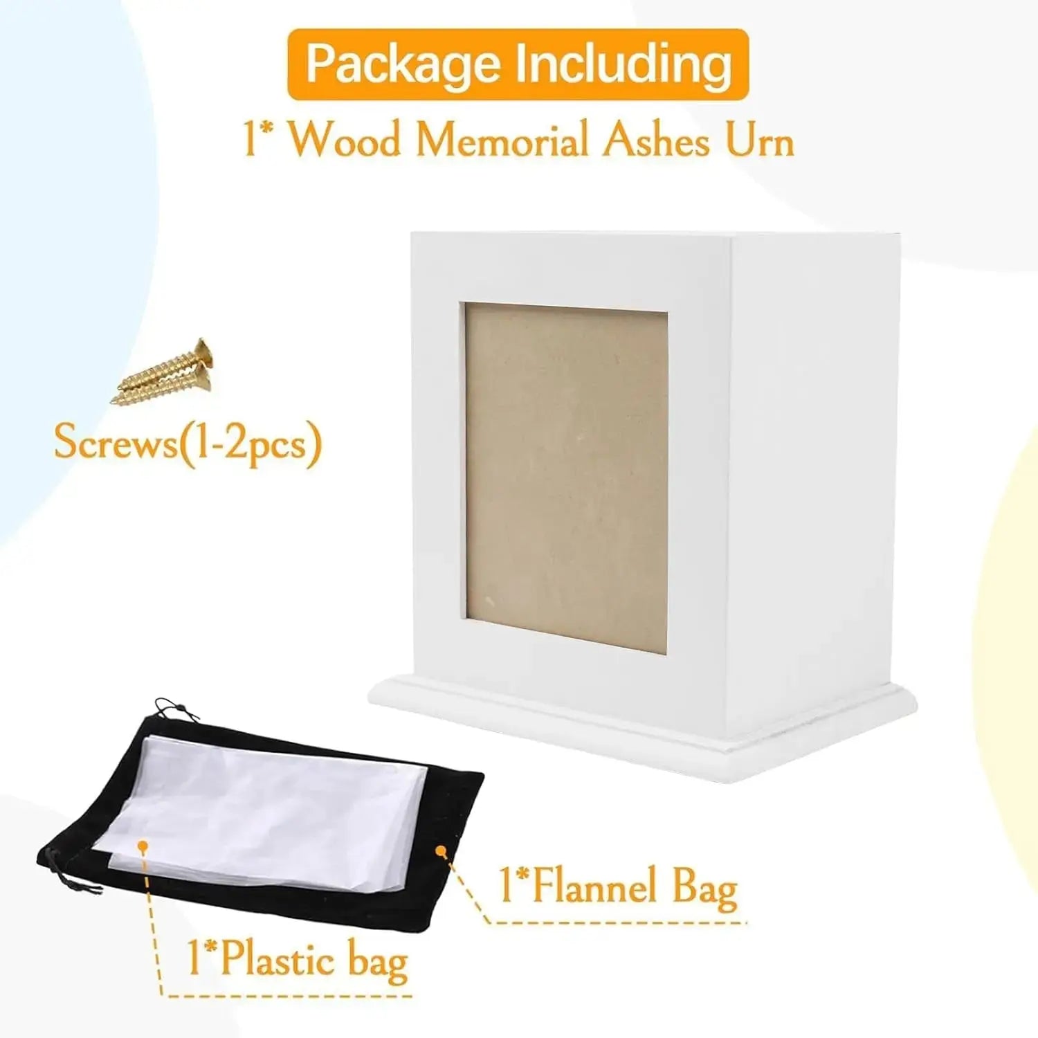 Wooden Pet Memorial Urn with Photo Frame Keepsake Box for Dogs & Cats Wags & Whiskers Pet Supply