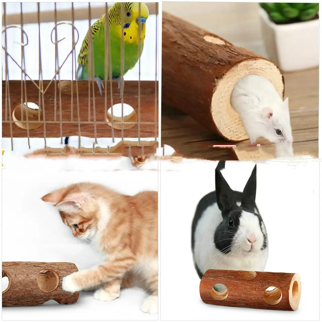 Hamster Solid Wood Pipe Bird Platform Rabbit Molar Dogs And Cats Toy Tree Tube by Sell My Stuff